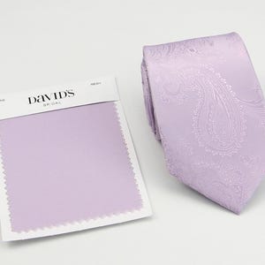 Iris Ties for Men. Light Purple Neckties. Iris Wedding Tie. Iris Tie Pocket Square Bowtie Option