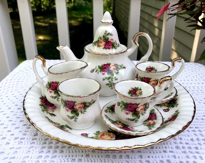 Royal Albert Old Country Roses Miniature Victorian Tea Set New Etsy