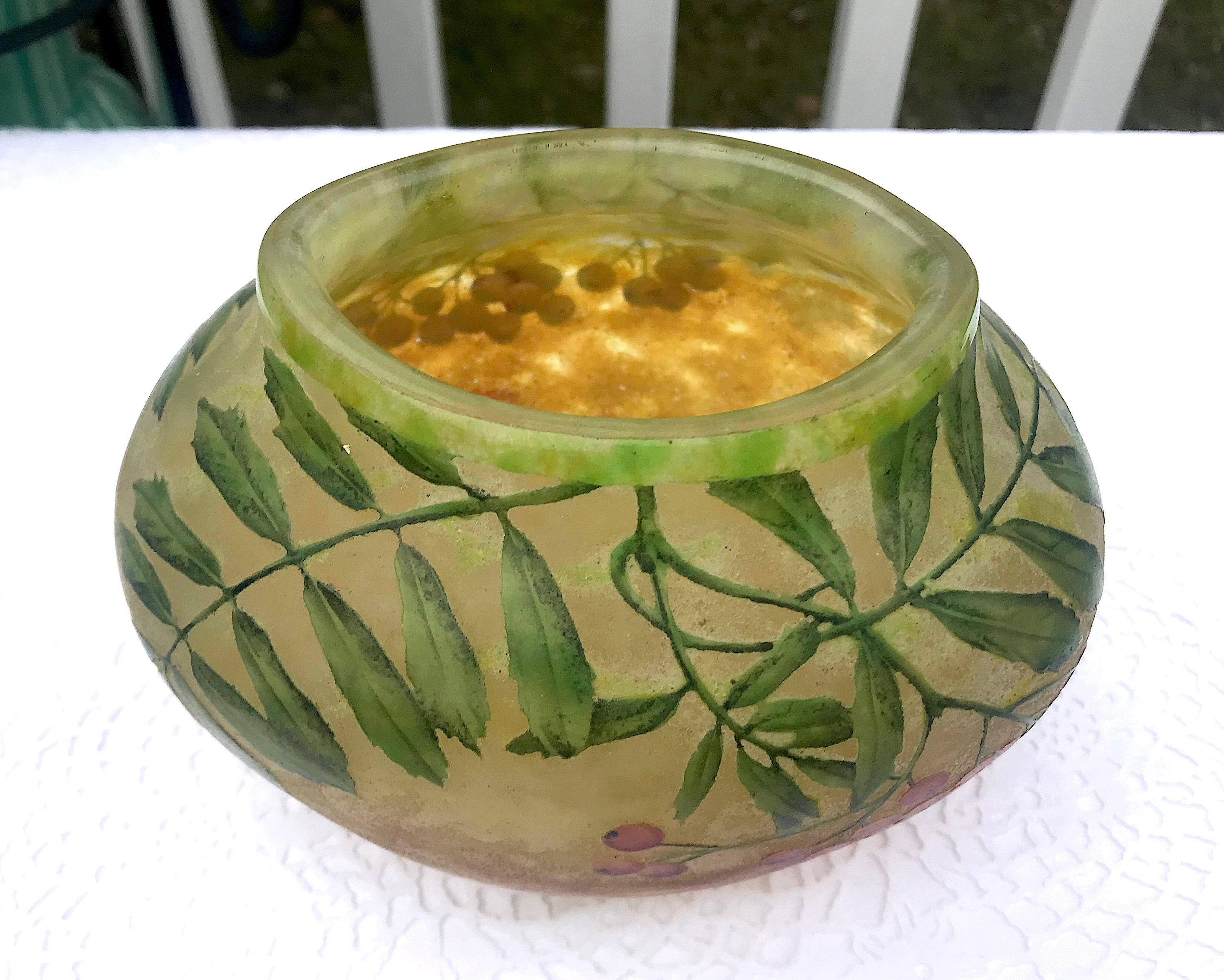 Daum Nancy Art Glass Vase Christmas Berries - Etsy