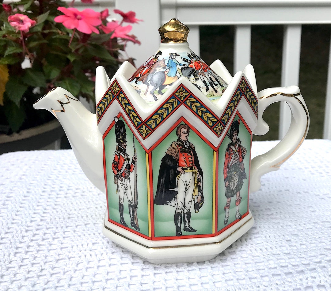 Sadler Teapot the Battle of Waterloo 1815 Duke of Wellington Etsy