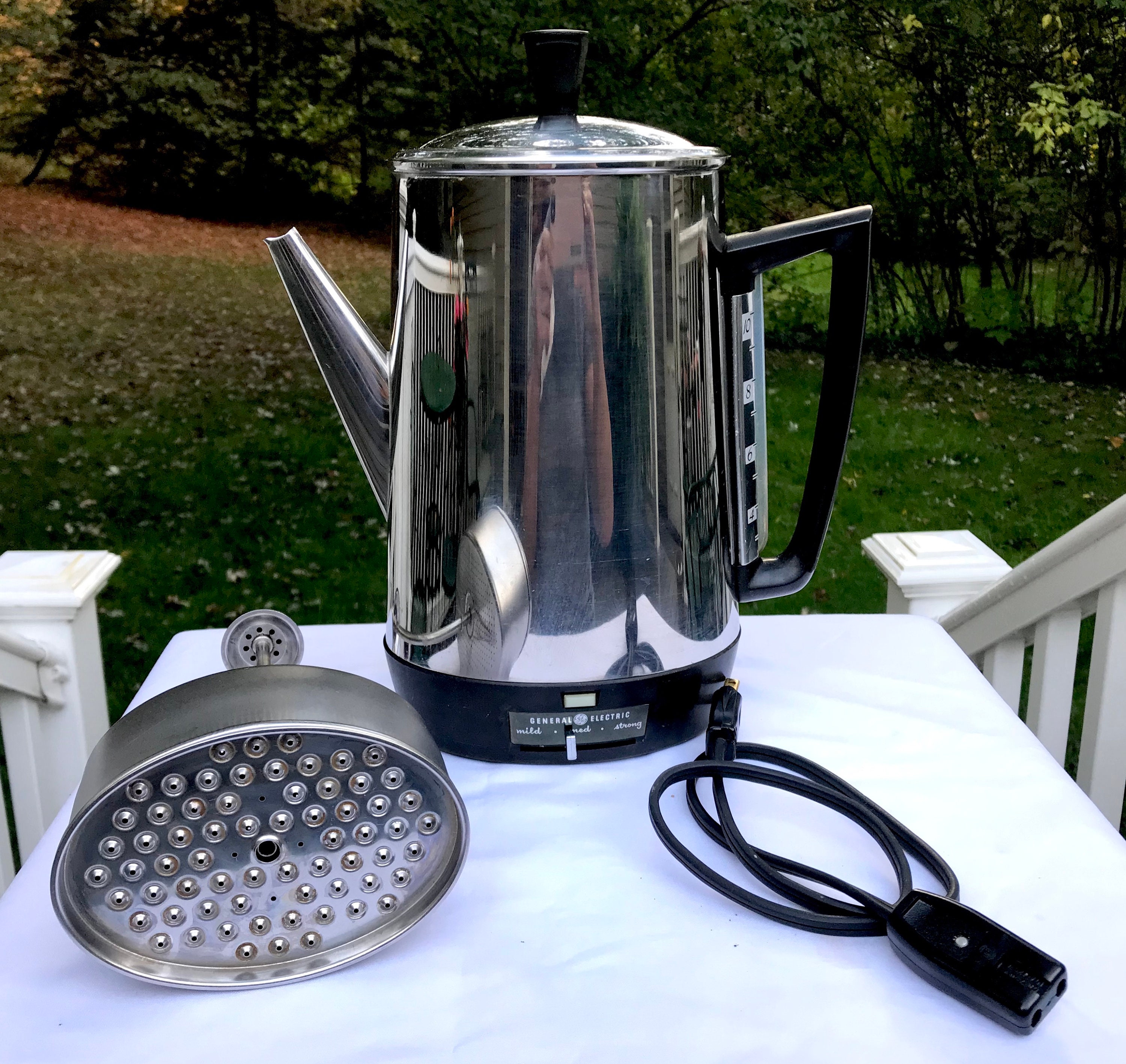 General Electric 1P33 Coffee Percolator 10 Cup Vintage Complete