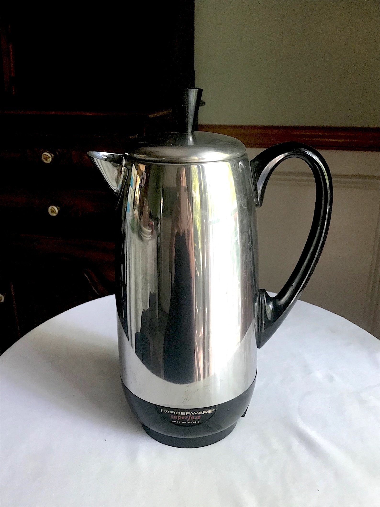 Vintage Farberware 142B Super Fast Electric 12 Cup Coffee Percolator Pot  Stainless Steel USA Tested Working Clean 