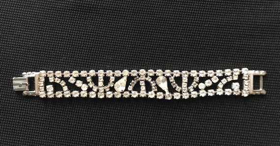 Vintage  Bracelet Rhinestone Unmarked - image 1