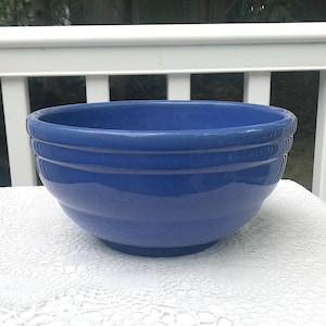 York Pfaltzgraff 8 3/4&quot; Pottery Mixing Kitchen Nesting Bowl Blue