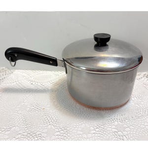 Revere Ware 3 liter rostfritt stål kastrull med kopparbotten och lock