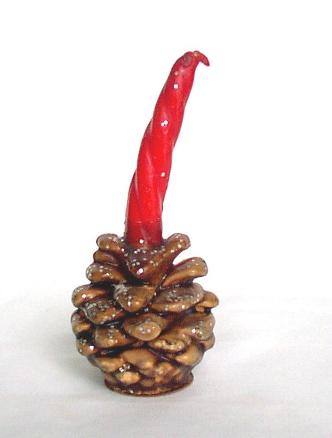 Christmas Candle Brown Pine Cone Gurley Novelty Company Buffalo NY Etsy