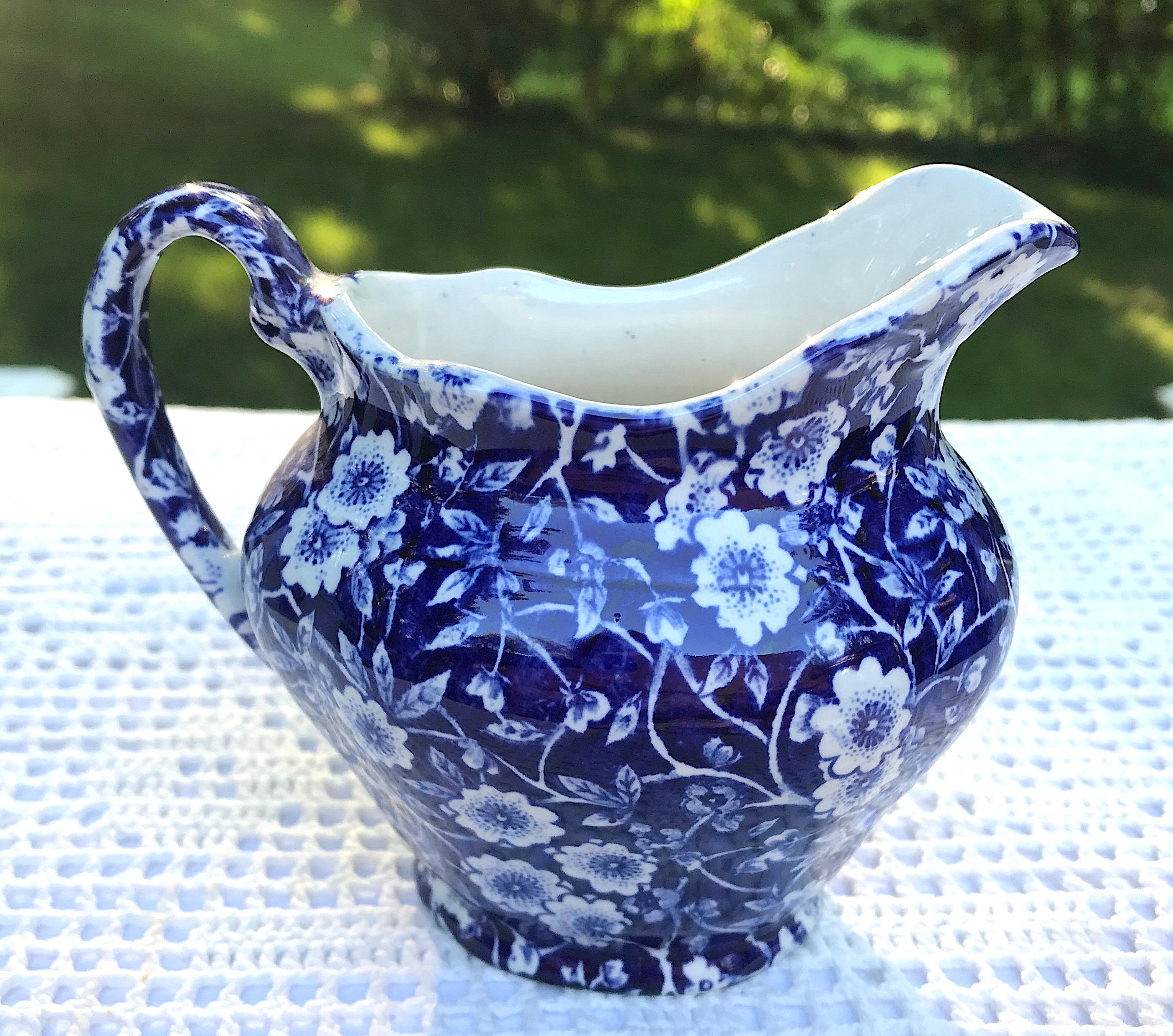 バーレイ ミルクトット　ブルーキャリコ　ミルククリーマー　ジャグ　ピッチャー バーレイ ミルクトット ブルーキャリコ ミルククリーマー ジャグ