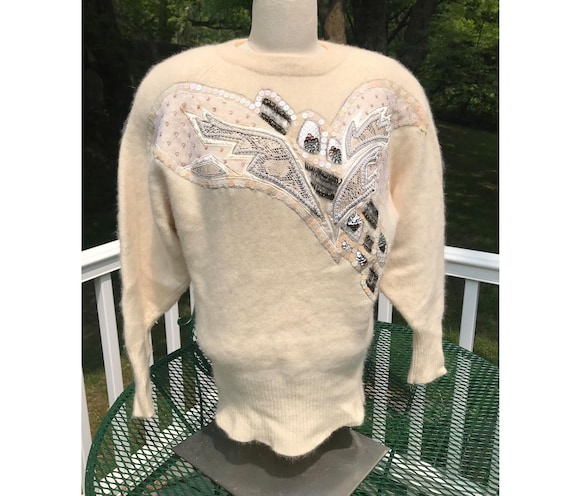 Susann D Lambs Wool & Rabbit Hair Sweater Womans Medium