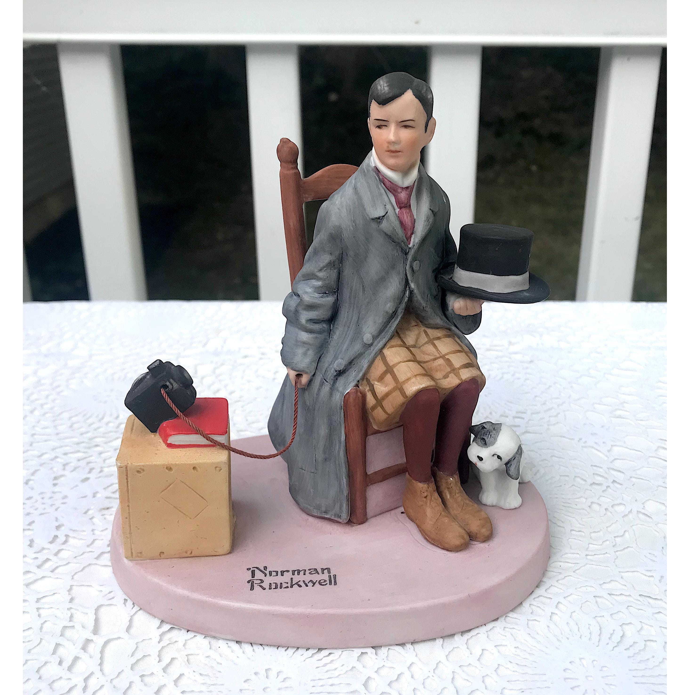 ノーマン・ロックウェルの自画像磁器の置物 1980年9月 - Etsy 日本