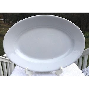 LARGE Vintage J & G Meakin White Ironstone 16 1/2&quot; Platter Hanley England
