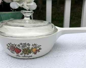 Pyrex Corning Ware Spice Of Life P 81 B 1 Pint Skillet Casserole With Lid La Sauge