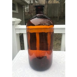 Apothecary Bottle Large Vintage Brown 13 1/4&quot;