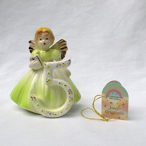 Josef Originals Figurine Birthday Angel 5 Fifth Birthday 5th With Label & Tag