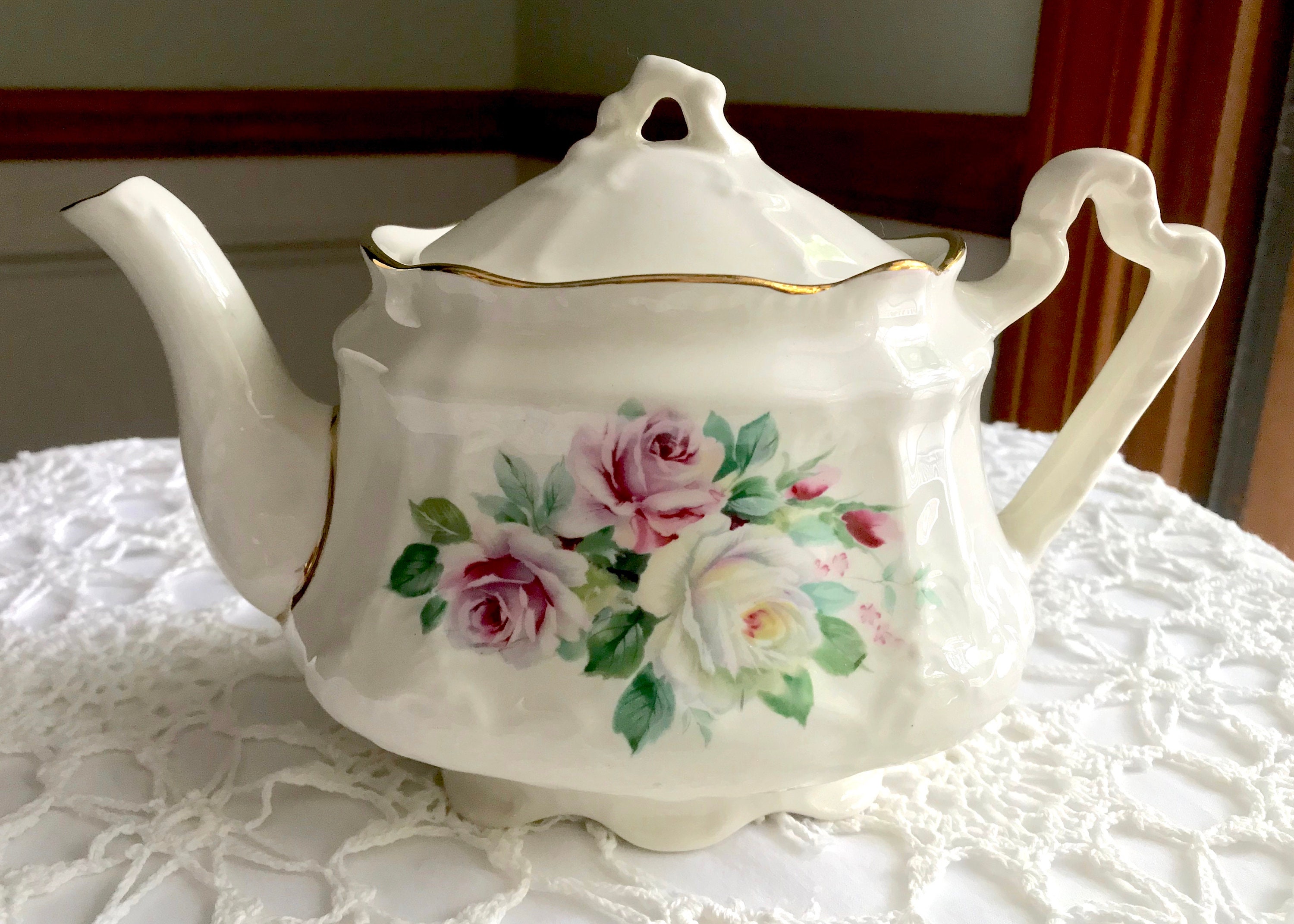 Vtg Arthur Wood & Son Individual Teapot #6371 Staffordshire