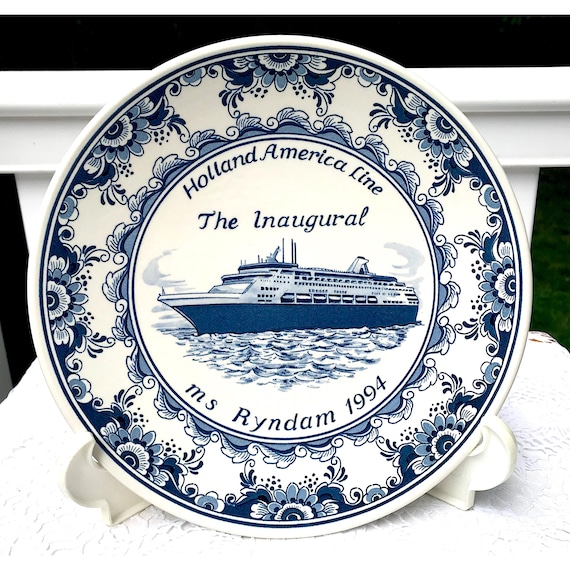 Holland America Line Collectible Souvenir Plate the Inaugural M S