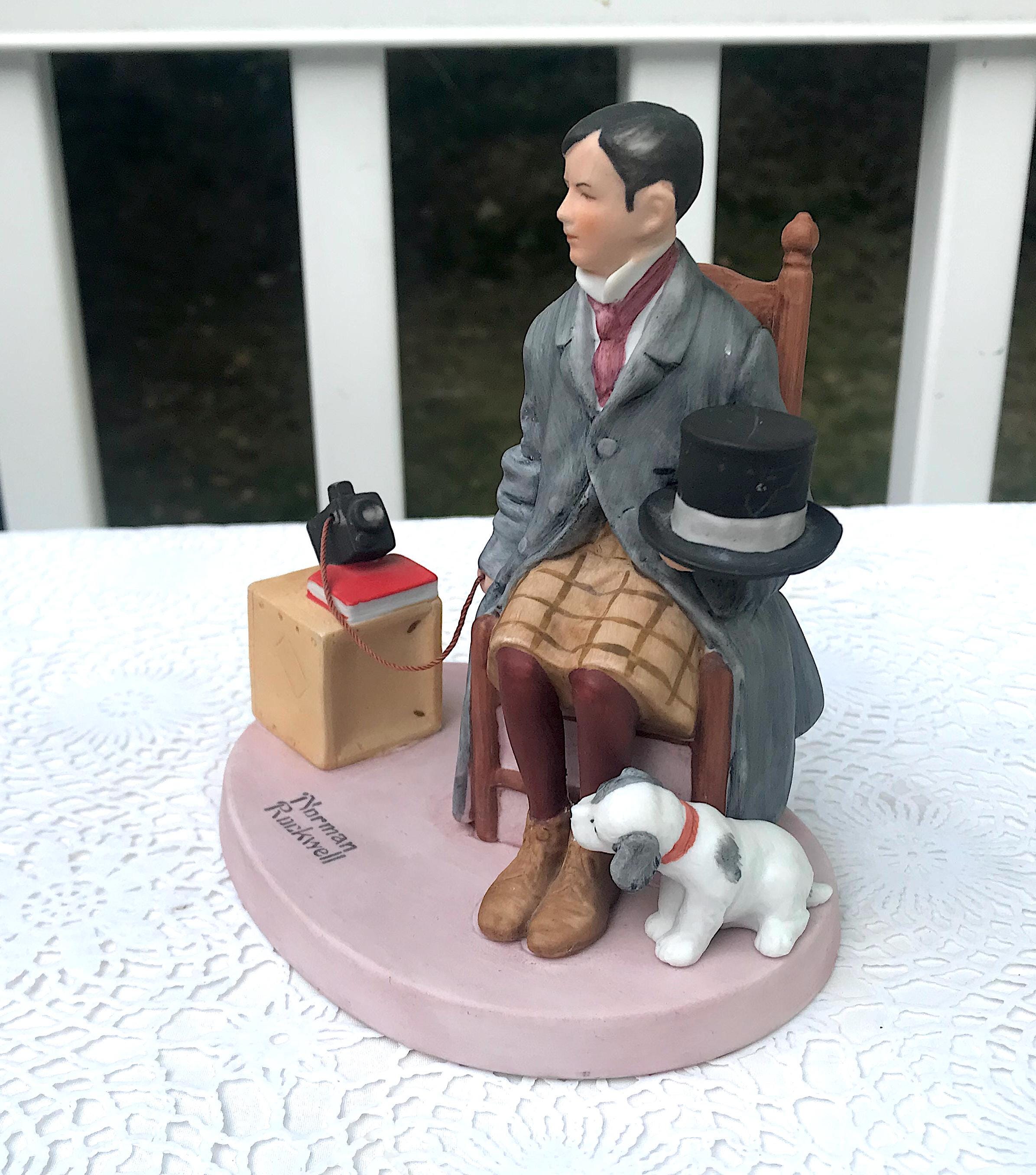 ノーマン・ロックウェルの自画像磁器の置物 1980年9月 - Etsy 日本