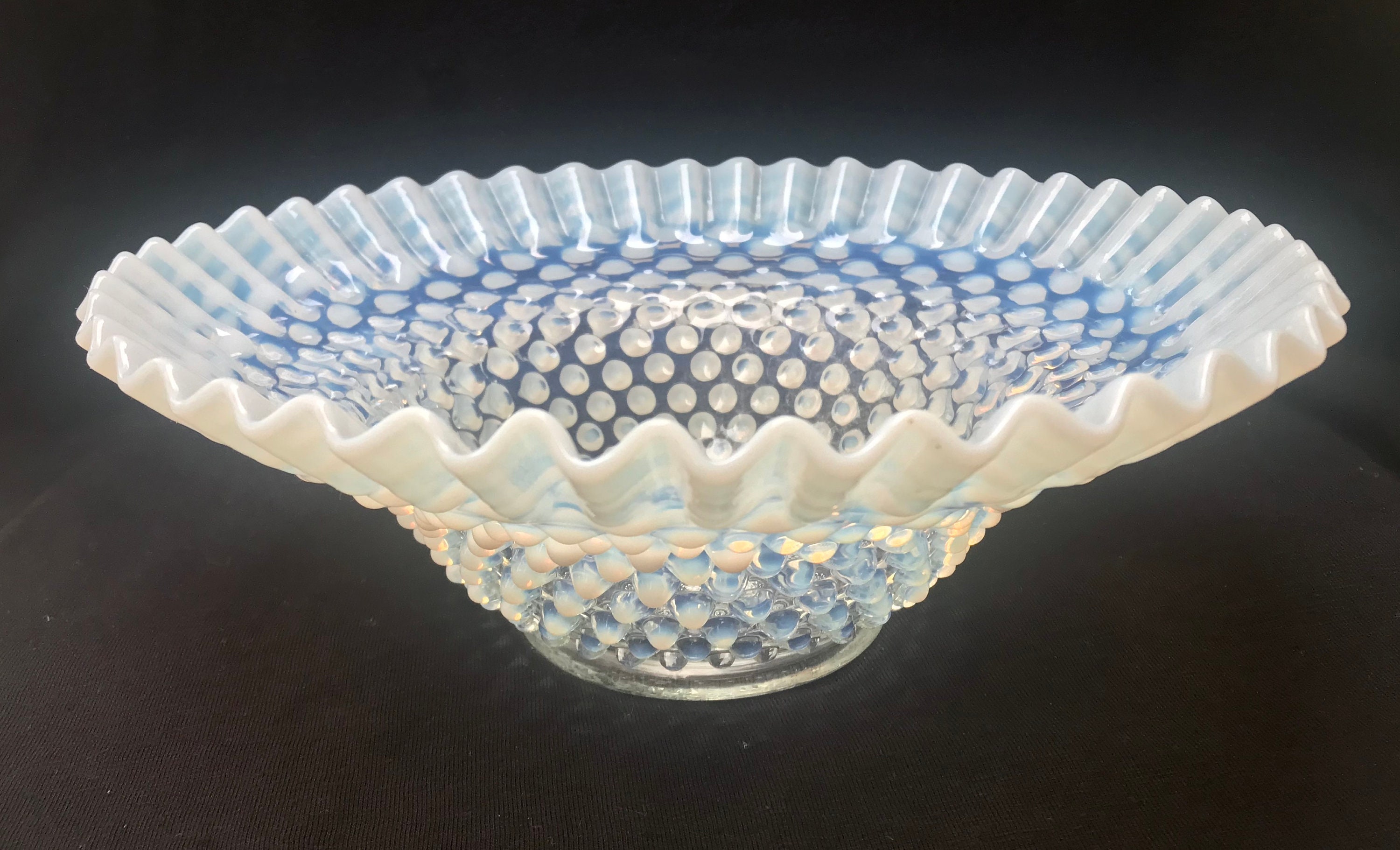 フェントン アートガラス フレンチ オパールセント ホブネイル フレア