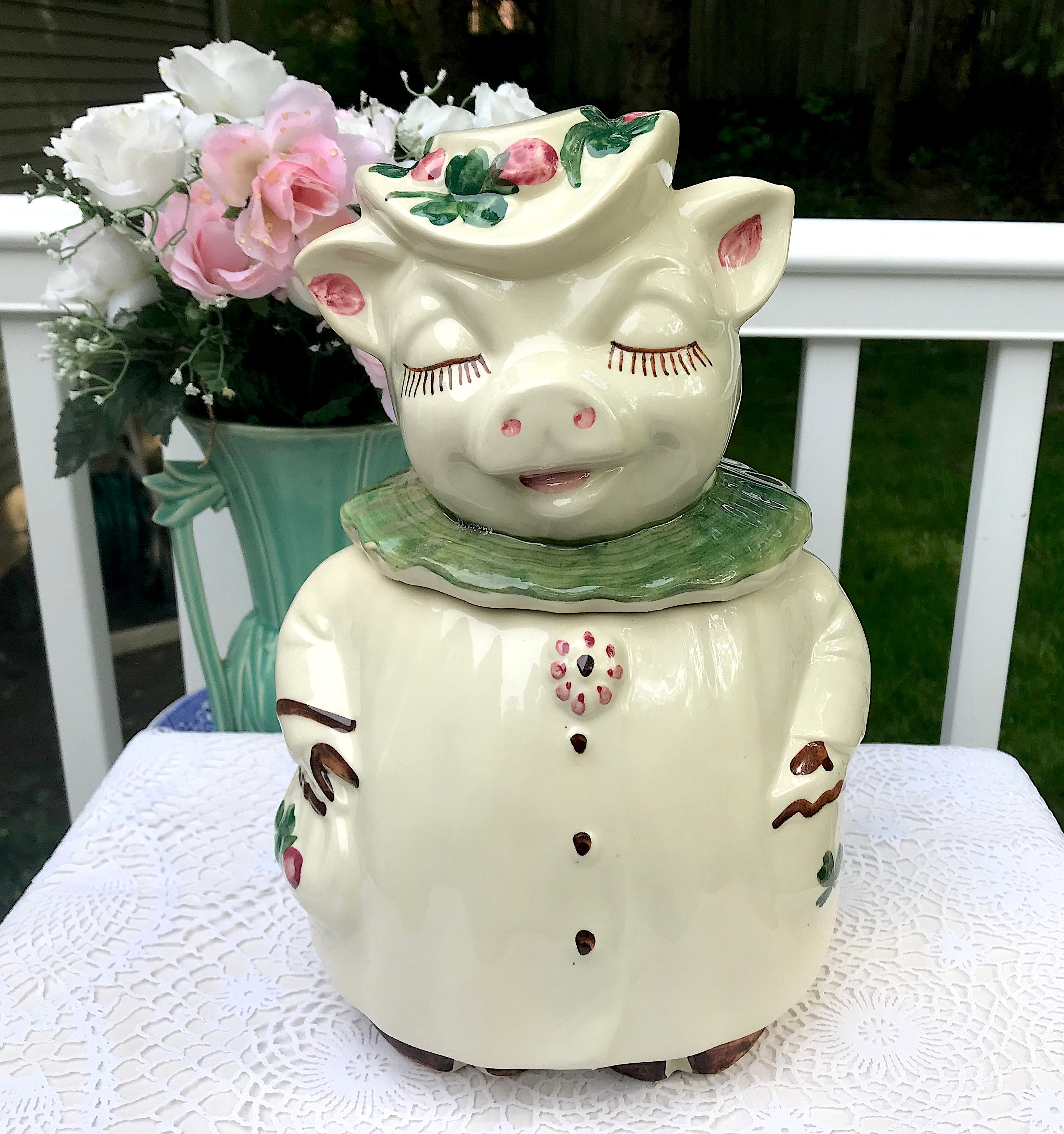 ショーニー陶器のウィニーピッグクッキージャー - Etsy 日本