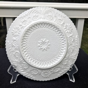 Duncan & Miller Sandwich Milk Glass Bottom ONLY To Covered Butter Dish Stem 41