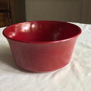 Bol à céréales Ovide, noisette, bordeaux, bordeaux, années 50, milieu du siècle