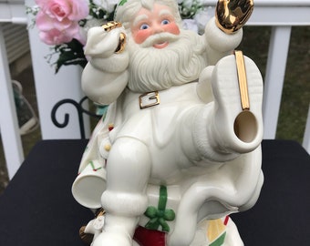 Lenox Santa Christmas Holiday Collection Teapot