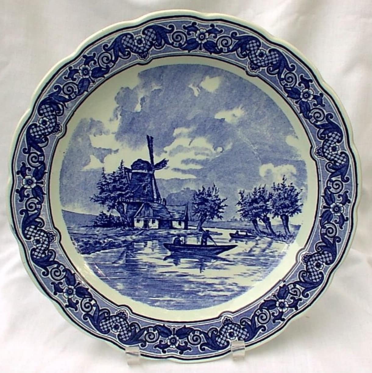 Vintage Royal Sphinx Delfts MAASTRICHT 12 Inch Plate Platter Blue