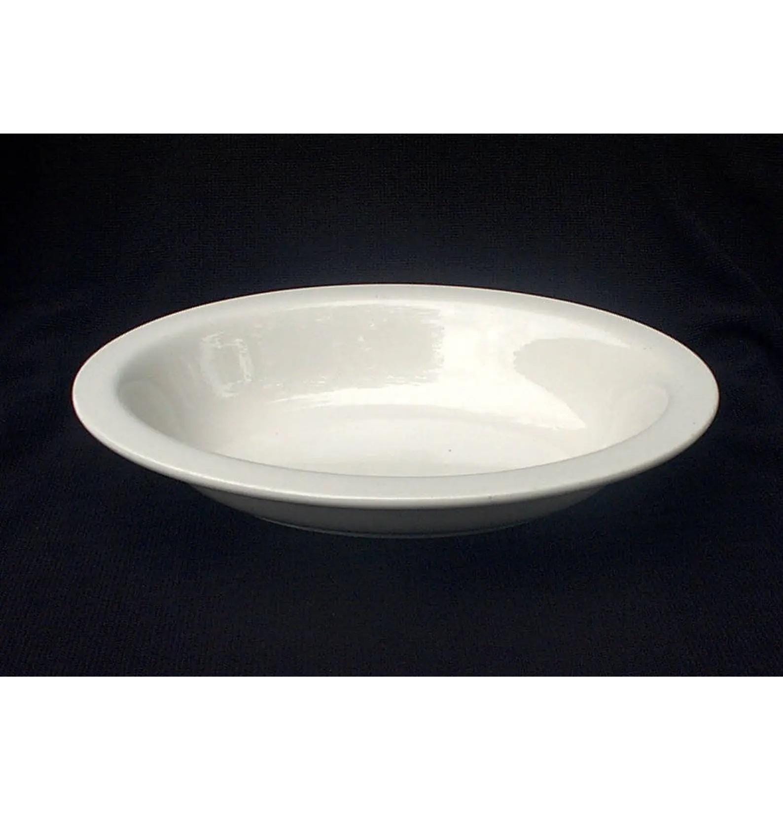 Vintage Buffalo China Serving Bowl White Oval Restaurant 3