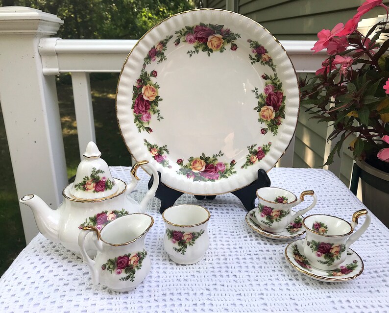 Royal Albert Old Country Roses Miniature Victorian Tea Set New Etsy