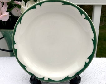 Buffalo China Green Crest 6 1/4" Brot Dessertteller Restaurant Abendessen