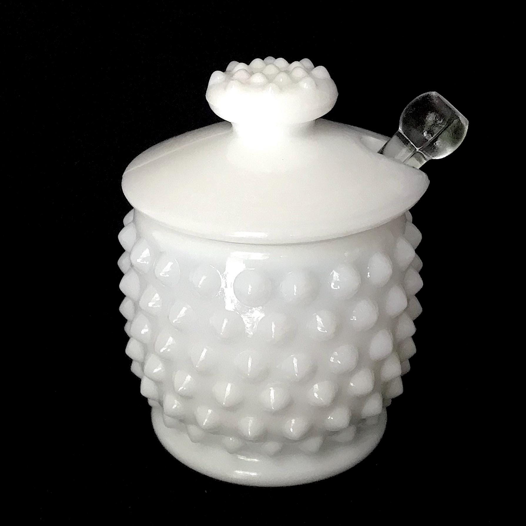 フェントン Fenton ドットパターン キャンディジャー Fenton mustard