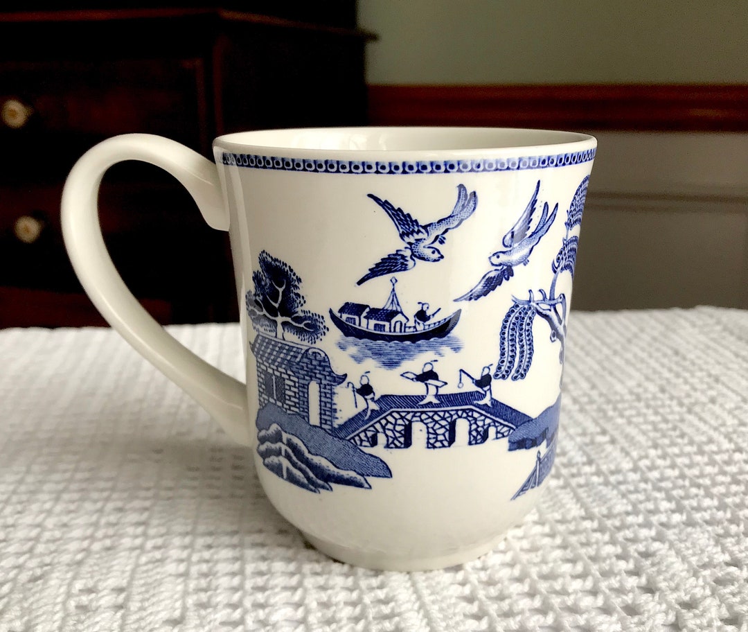 Johnson Brothers Blue Willow Mugs Made in England THREE AVAILABLE Etsy