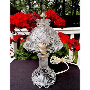 Vintage elektrische klare Kristall Werbung Nachtlampe Fans Diamanten