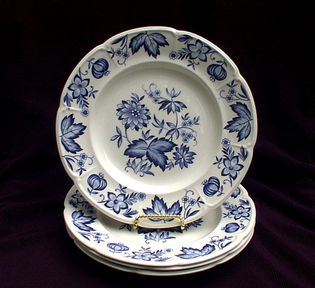 ジョンソンブラザーズ ブルー マルバーン 8インチ サラダ デザート