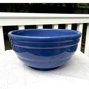 York Pfaltzgraff 9 3/4&quot; Pottery Mixing Kitchen Nesting Bowl Blue