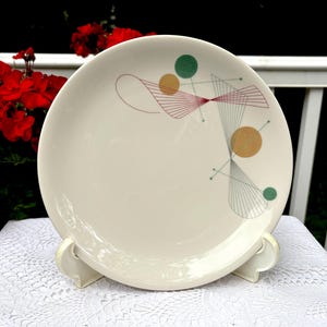 Piatti da portata FANFARE da 9 3/4&quot; Atomic Syracuse China Mid Century Modern 5 disponibili