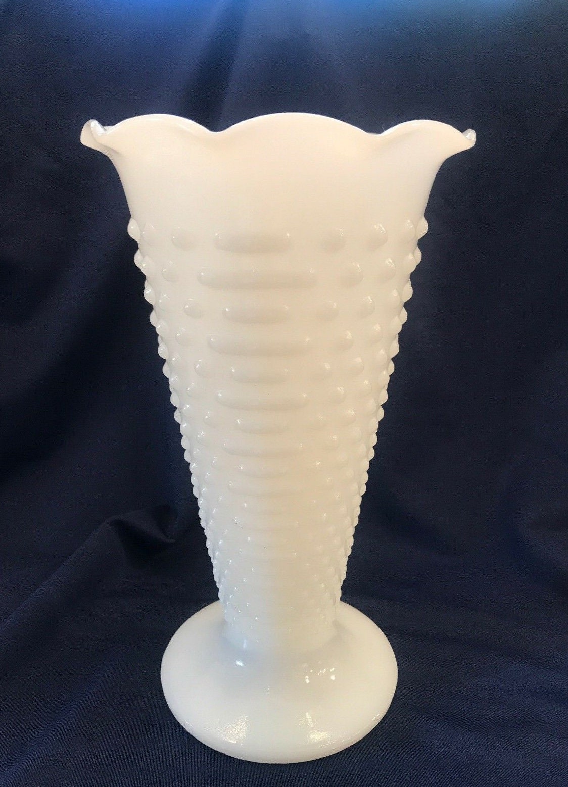 Vintage Anchor Hocking Fire King Milk Glass Hobnail Mid Etsy