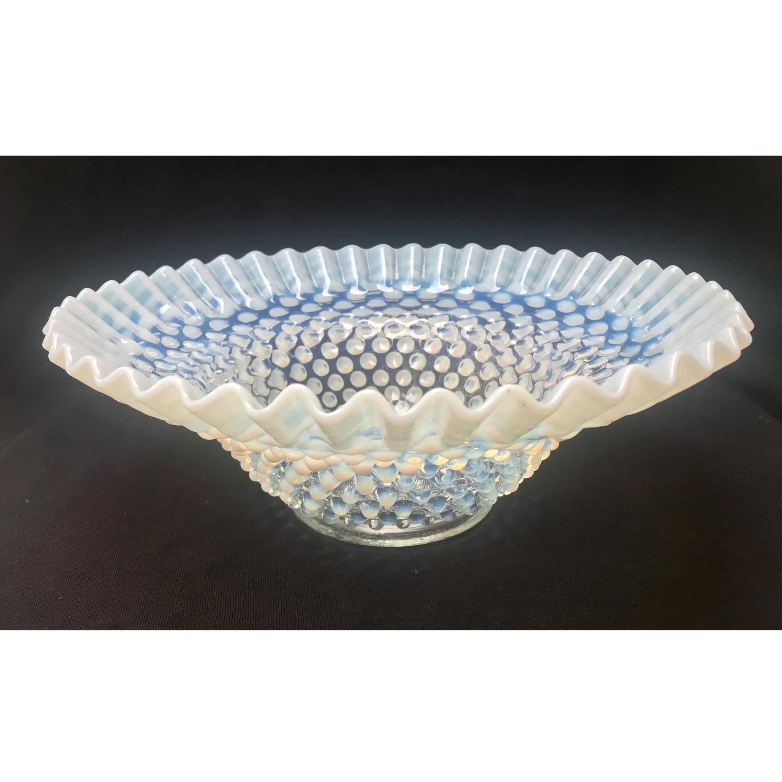 フェントン アートガラス フレンチ オパールセント ホブネイル フレア