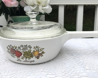 Pyrex Corning Ware Spice Of Life P 81 B 1 Pint Skillet Casserole With Lid La Sauge