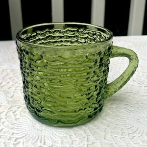 Anchor Hocking Soreno Avocado Green Cup Mug