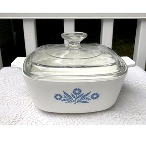 Corning Ware Blue Cornflower A - 1 1/2 - B 1 Quart Casserole CLEAN