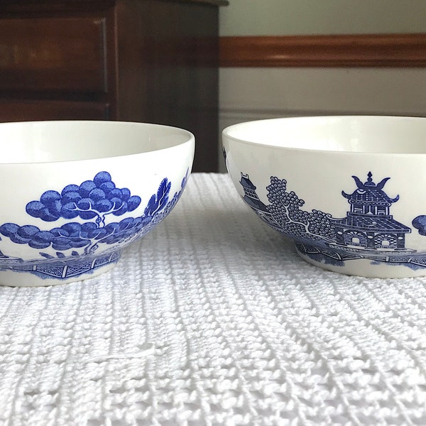 Blue Willow Cereal Bowls Etsy