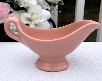 Vintage Buffalo China Rouge Ware Individual Small Gravy Sauce Boat Pitcher 1940s Restaurant Diner