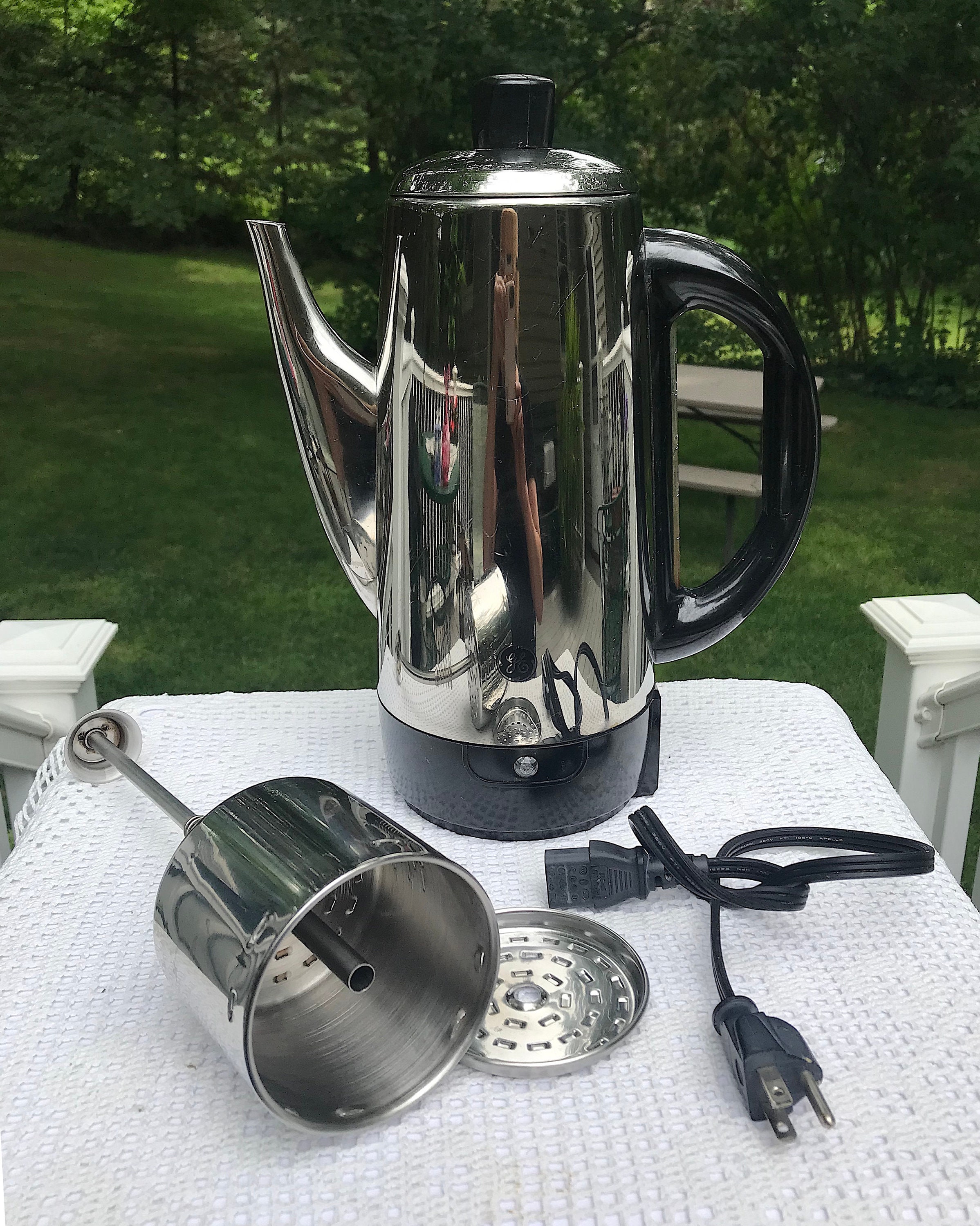 Hamilton Beach Proctor Silex 12 Cup Electric Coffee Percolator Model 40616  Stainless Steel Tested Working Complete 