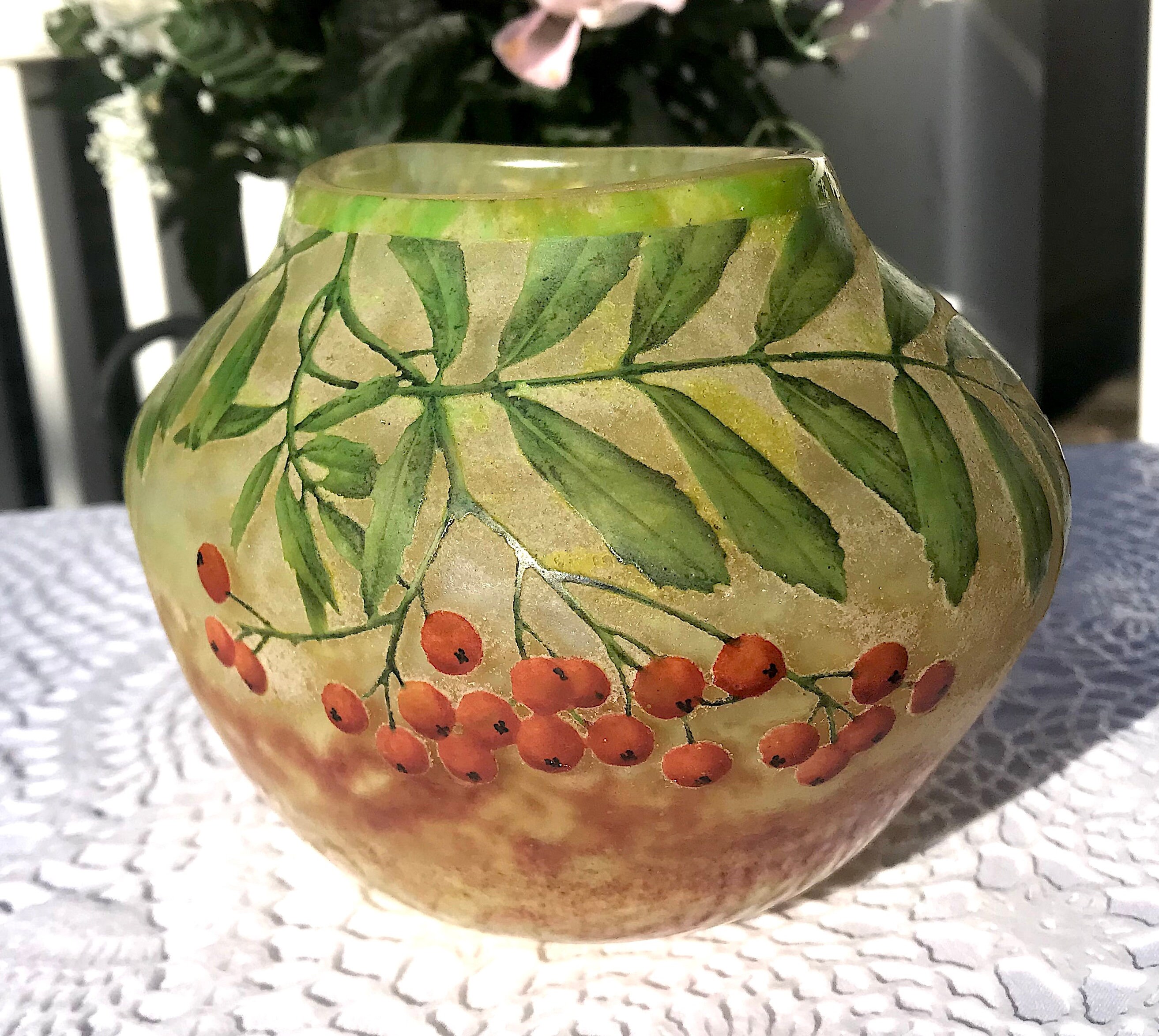 置物 DAUM NANCY Daum Nancy Mushroom Vase - George Sorensen Antiques