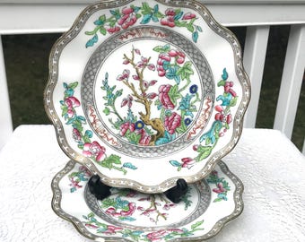 Vintage Coalport The Indian Tree Bone China Set of 2 Salad Vintage Coalport The Indian Tree Bone China Set of 2 Salad