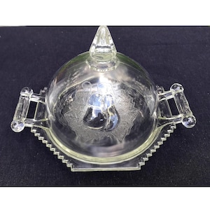 Baltimore Pear Crystal Butter Dish Late 1800s
