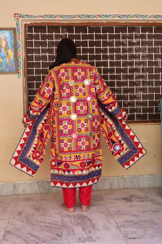 Embroidery Banjara Long Jacket / Patchwork coat / 