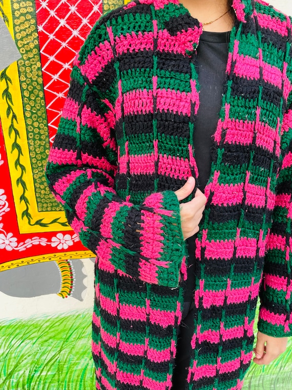 Crochet jacket / Cardigan crochet caot / hand kni… - image 5