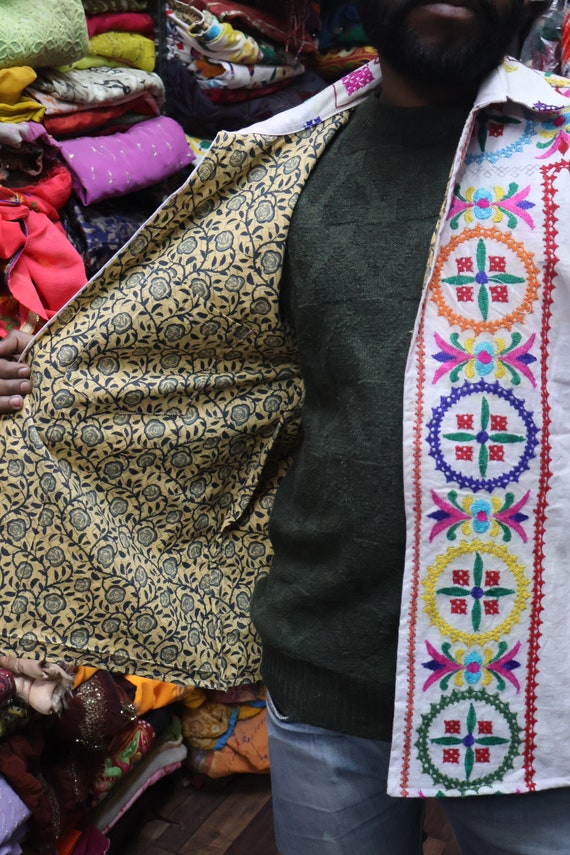 Embroidered Long Coat / jacket,Boho/Hippie,Handwo… - image 5