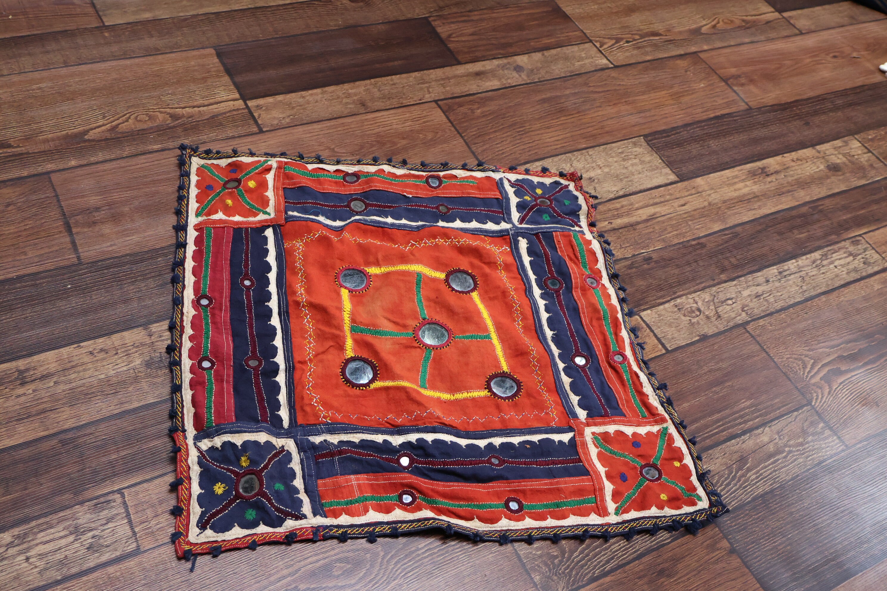 Vintage Banjara Wall Hanging, Ethnic Wall Art, Hand Embroidery Decor